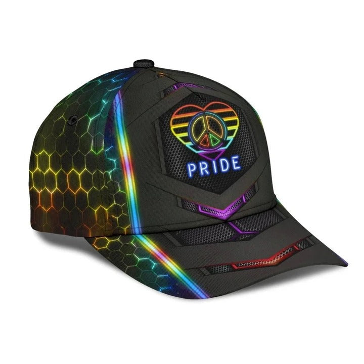 Pride Cap/ Hand Drawn Heart Love Is Love LGBT Printing 3D Baseball Cap Hat/ Gay Gifts