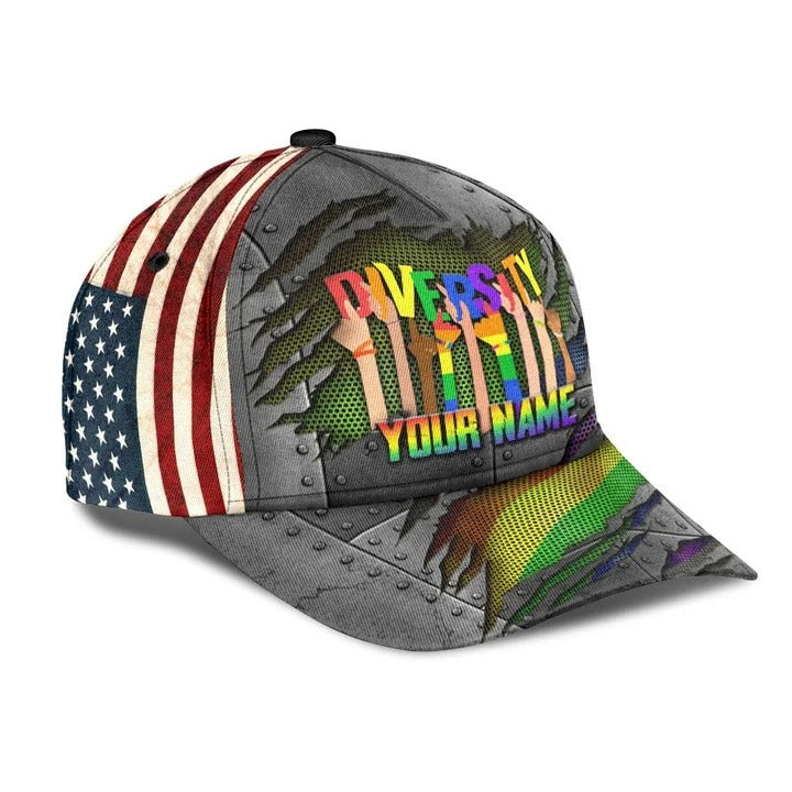 Personalized Pride 3D Baseball Cap For Pride Month/ The Rights Of Lgbt People Printing Baseball Cap Hat