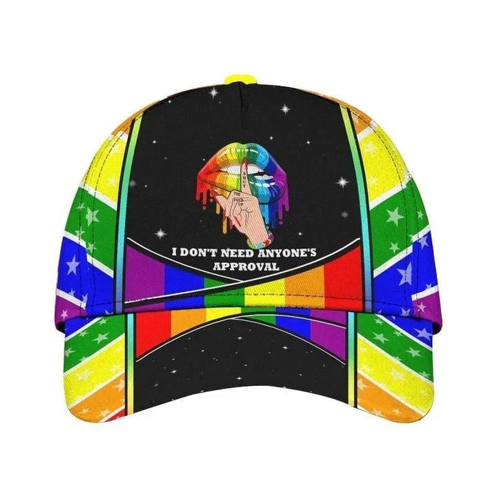 3D Baseball Cap For Gay Man/ Couple Lesbian Pride Accessories/ I Don''t Need Anyone''s Approval Baseball Cap Hat