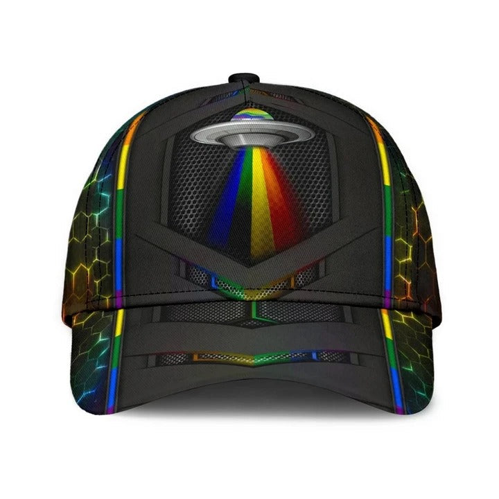 LGBT Cap/ Beautiful Lgbt Rainbow Heart Polygon 3D Printing Baseball Cap Hat/ Pride Accessories