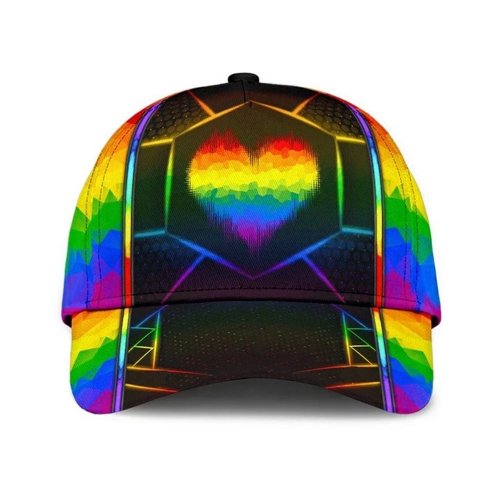 3D All Over Printed Baseball Cap For Lesbian Gay Friend/ Powerful Together We Rise Lgbt Cap