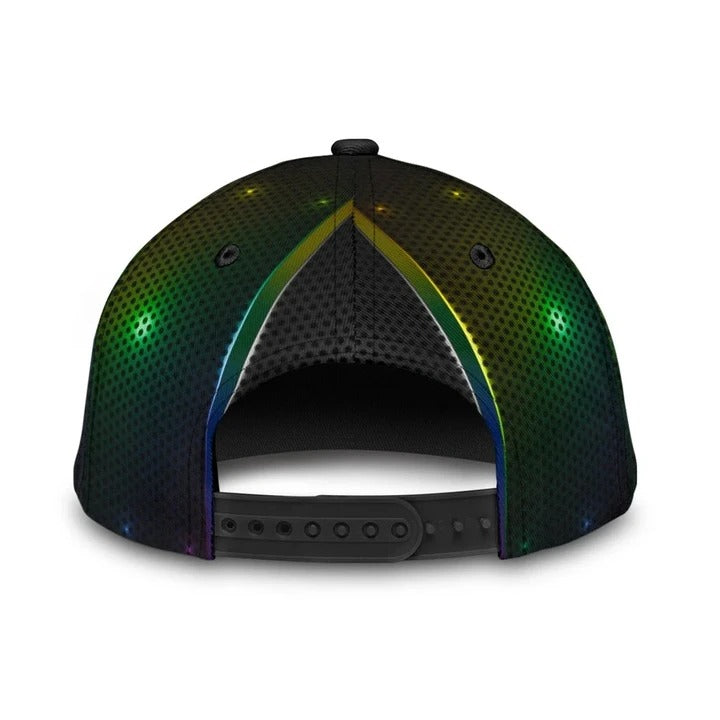 Gay Pride Baseball 3D Cap/ LGBT Neon Hexagon Printing Classic Cap Hat/ Lesbian Pride Accessories