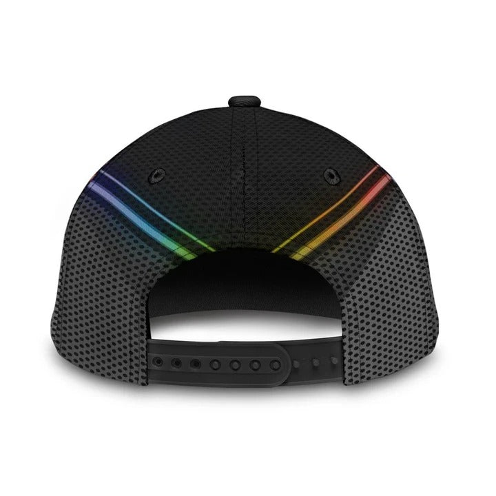 Custom Name Colorful Heart Pride Cap For Couple Gay Man/ Be Strong Lgbt Printing Baseball Cap Hat