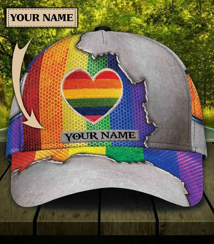 Personalized LGBT All Over Printing Baseball Cap Hat Together We Rise/ Lesbian Gift/ Pride Cap