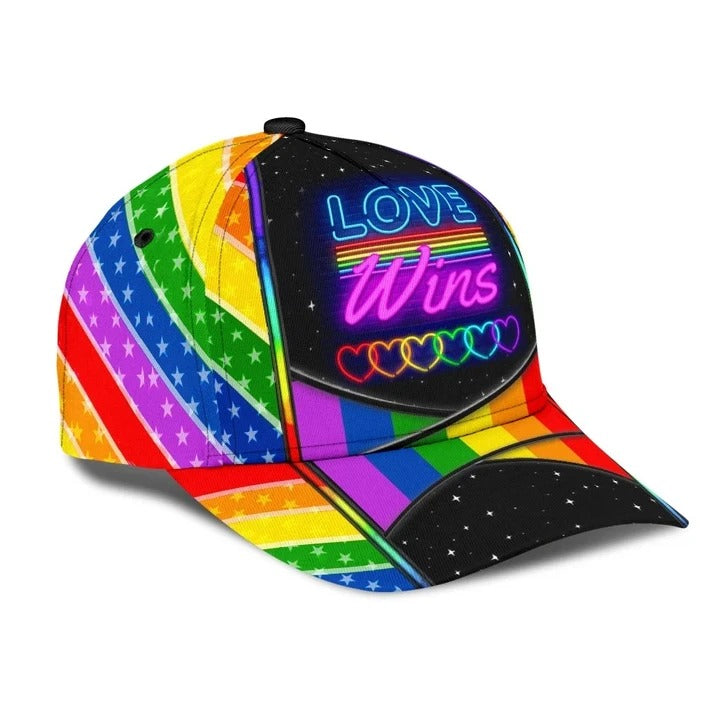 LGBT Pride All Over Printed Baseball Cap/ Couple Gaymer Baseball Cap Hat/ Lesbian Pride Accessories