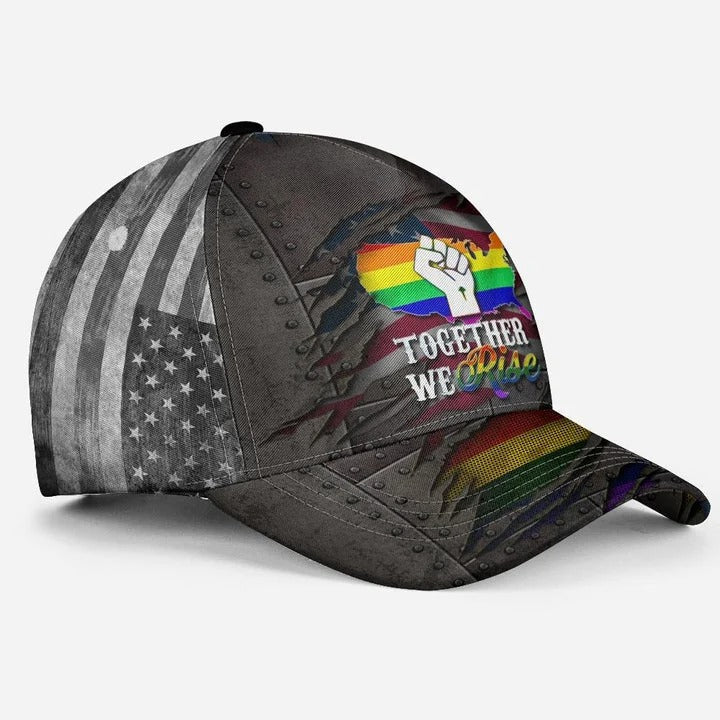 3D Printed Cap For Gay Friend Gift/ Gay Rights Are Human Rights Too LGBT Printing Baseball Cap Hat