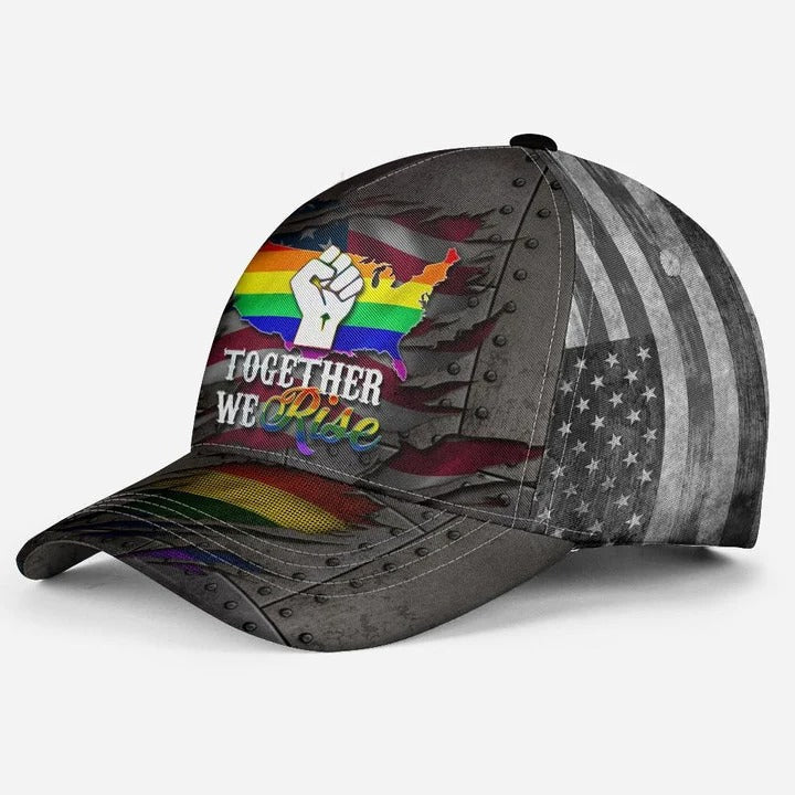 LGBT 3D All Over Printed Baseball Cap Hat Jean Pattern Love Is Love/ Classic Cap For Couple Lesbian Gaymer