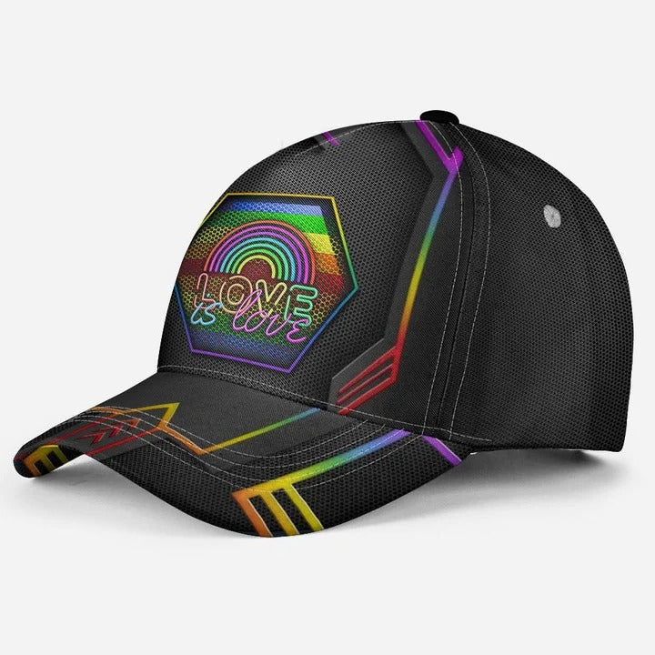 Retro LGBT Pride Classic Cap/ Love Is Love Printing Baseball Cap Hat/ Gay Pride Accessories