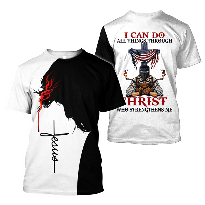 Jesus Welder Jesus All Over Printed Unisex Customized Shirts/ Jesus Welder Shirt