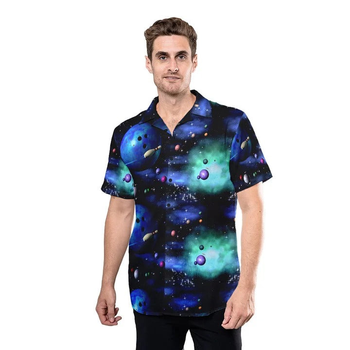 Bowling Galaxy The Universe Hawaiian Shirt/ Coolspod Bowling Hawaiian Shirts Men Women