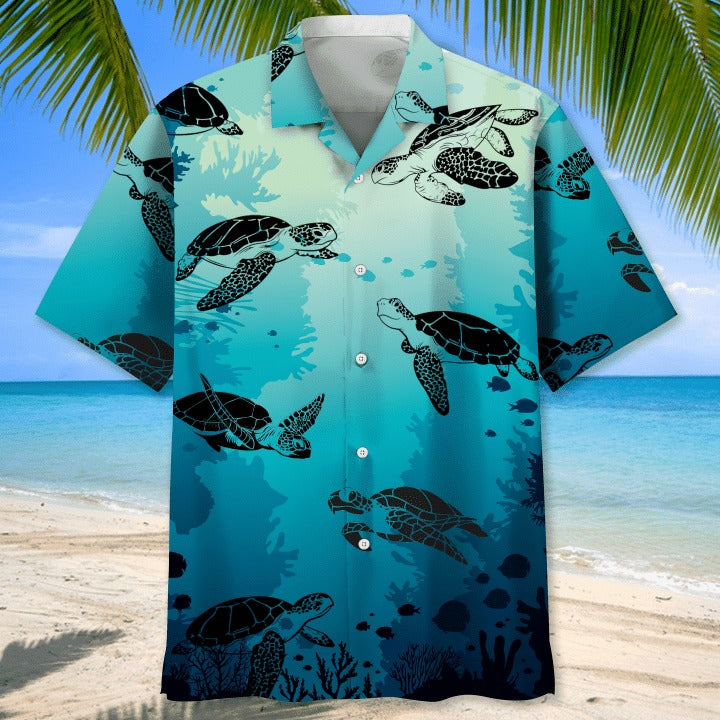 Turtle Beach Nature Hawaiian Shirts/ 3D Full Print Aloha Beach Shirt For Men And Woman/ Turtle Hawaii Shirt/ Turtle Gifts