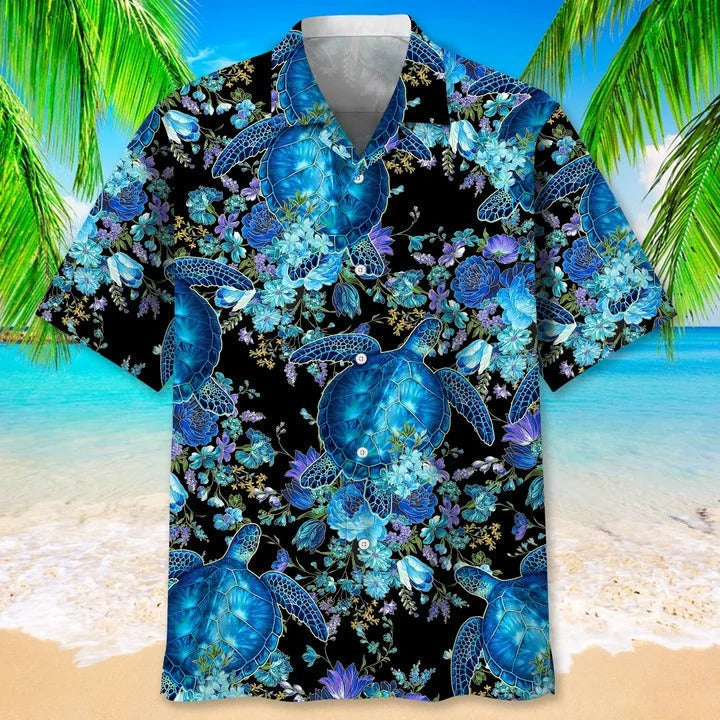 Turtle Usa Nature Hawaiian Shirts For Men And Woman/ Sea Turtle Hawaiian Shirts/ Summer Turtle Aloha Beach Shirt