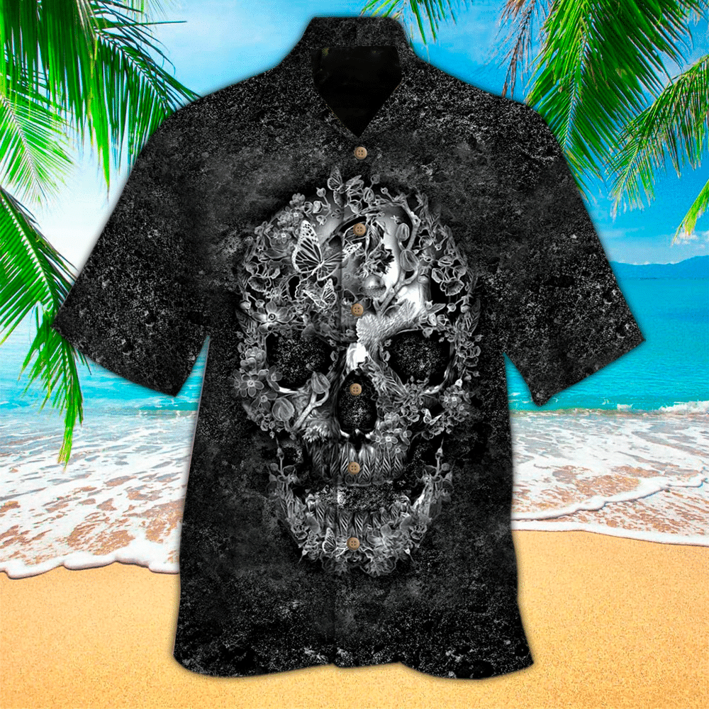 Skull Hawaii Shirt/ Perfect Hawaiian Shirt For Skull Lover/ Hawaiian shirt for men