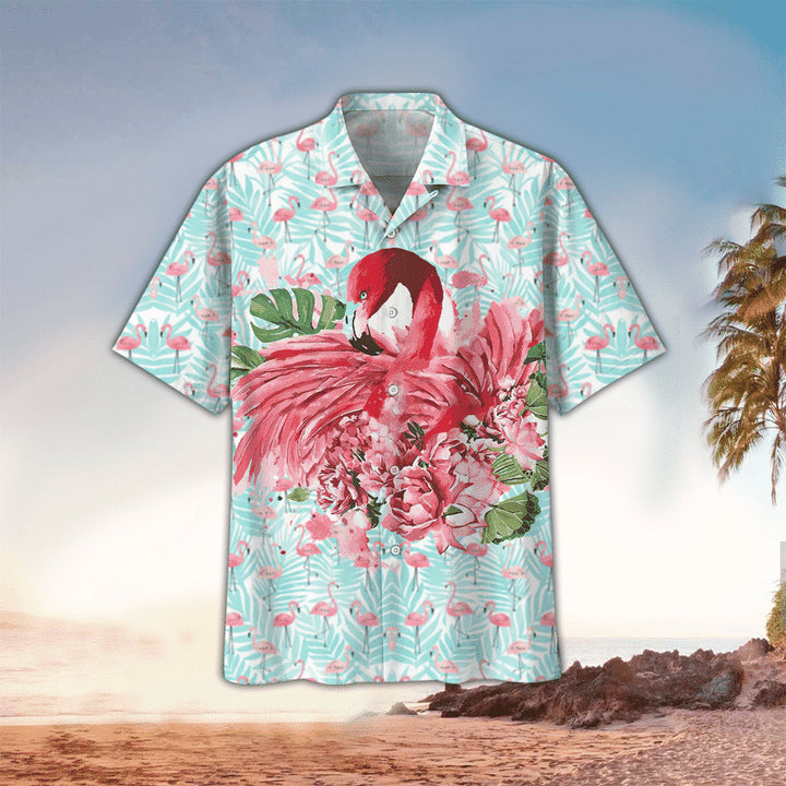 Flamingo Hawaii Shirt/ Flamingo Hawaiian Shirt For summer/ Flamingo Lovers