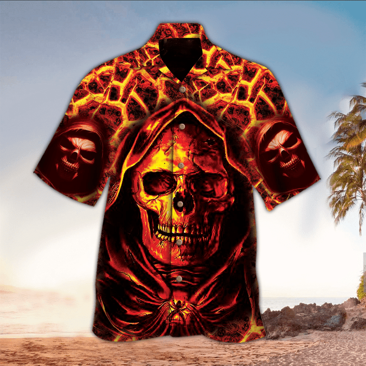 Skull 3D All printed Hawaii Shirt/ Perfect Hawaiian Shirt For Skull Lover/ Hawaiian shirt for men