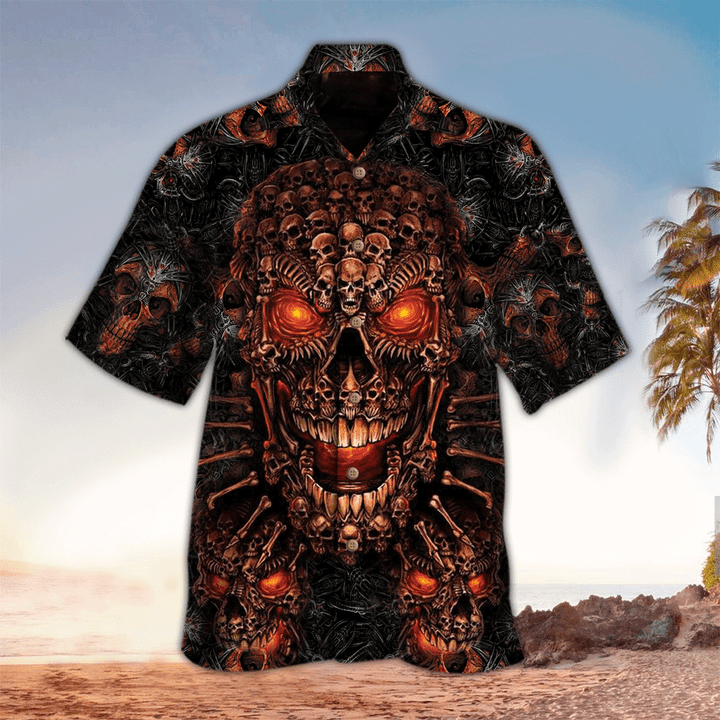 Skull 3D All printed Hawaii Shirt/ Perfect Hawaiian Shirt For Skull Lover/ Hawaiian shirt for men