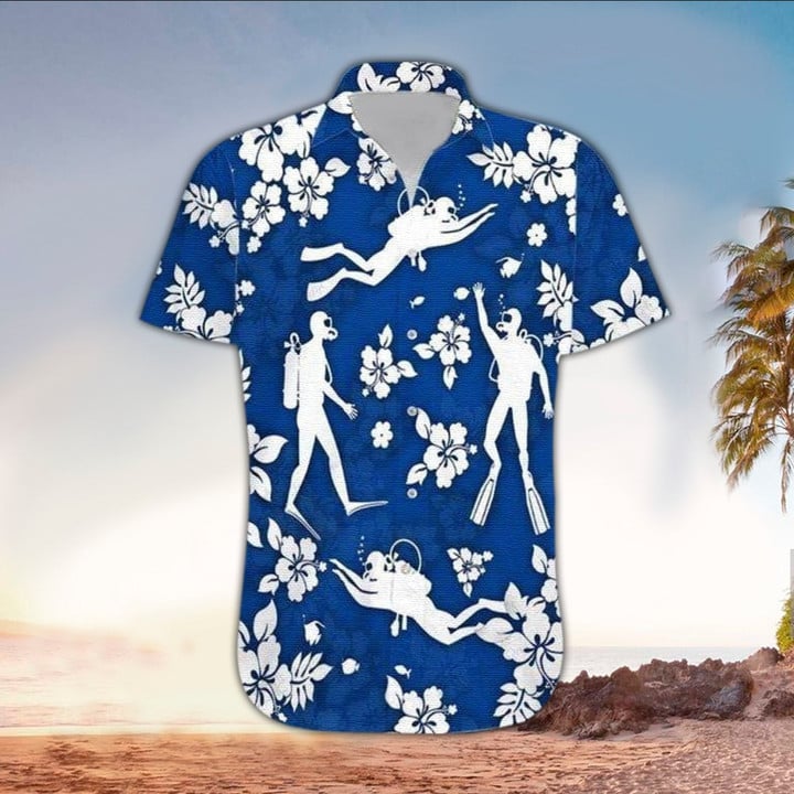 Scuba Hawaiian Shirt/ Scuba Lover Gifts/ Perfect Gift Ideas For Scuba Lover