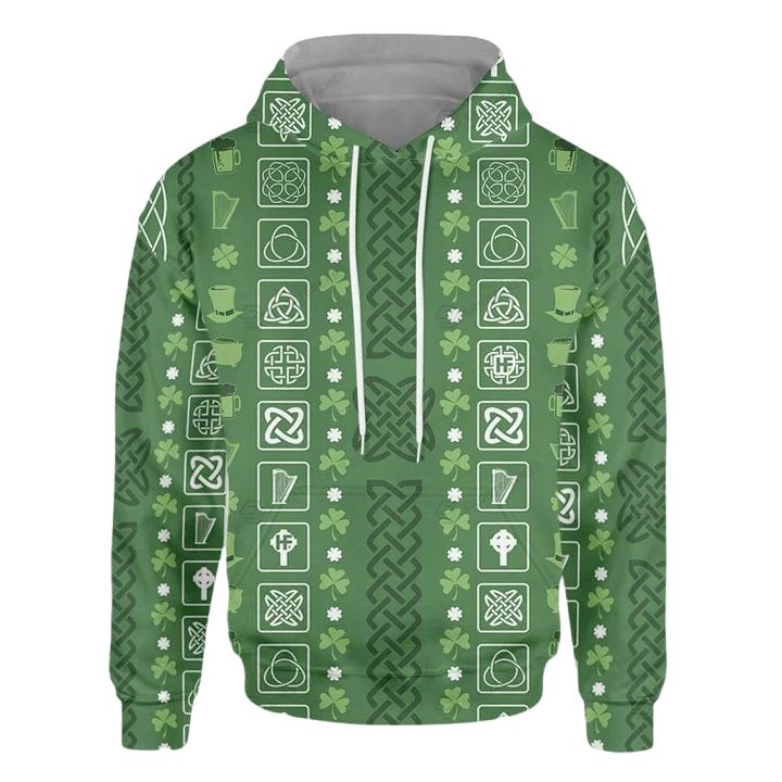 Collection Of Celtic Irish Happy St Patrick''s Day 3D All Over Print Hoodie
