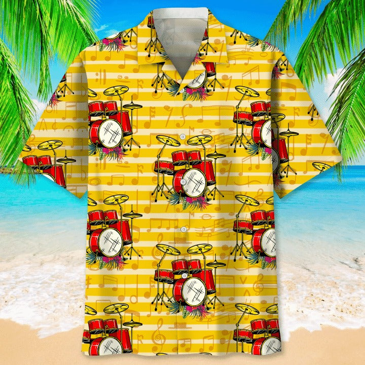 Drum Usa Hawaiian Shirt For Men And Woman/ Aloha Beach Shirt For Dummers/ Drum Lover Gifts