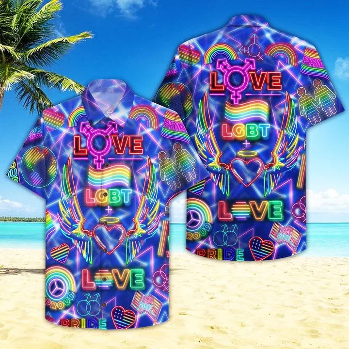 Beach Shirt Love Wins Lgbt Pride Month Hawaiian Shirt For Men And Women/ Love Wins Pride Hawaiian Shirt