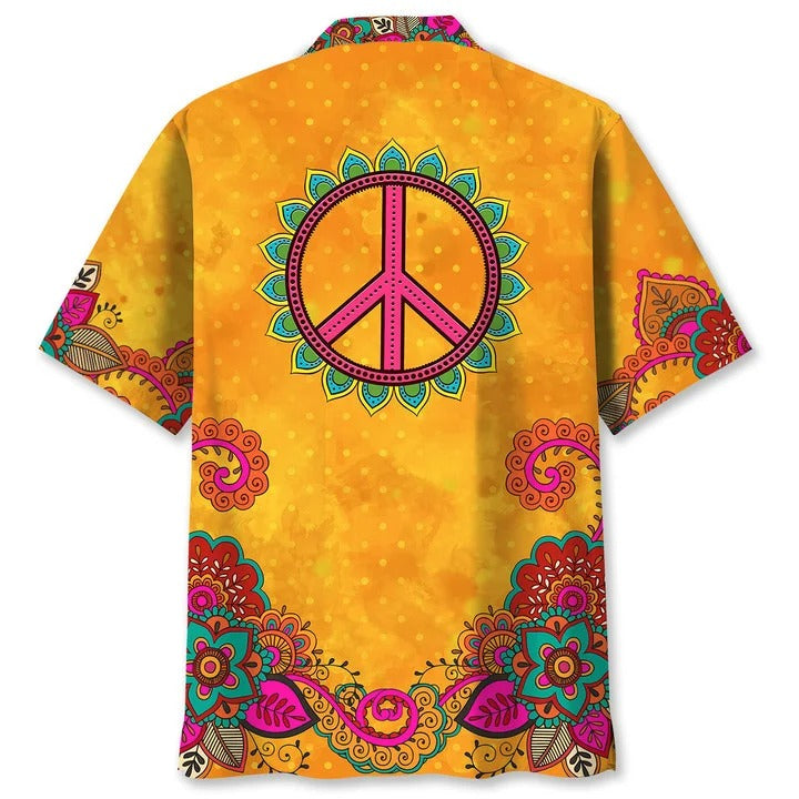 Hippie Abstract Hawaiian Shirts For Men And Woman/ Summer Aloha Beach Shirt/ Hippie Hawaiian Shirt