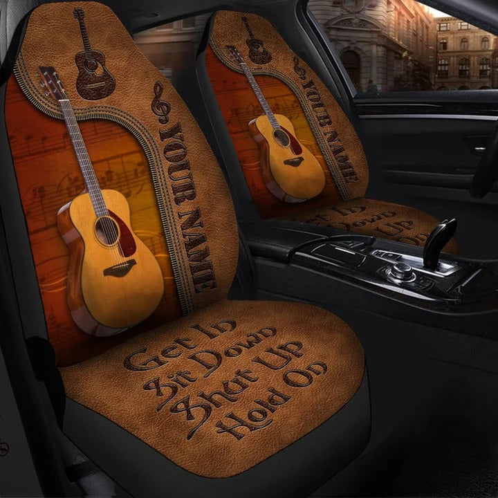 Customized Front Car Seat Cover For Guitar Lover Guitarist Auto Seat Cover