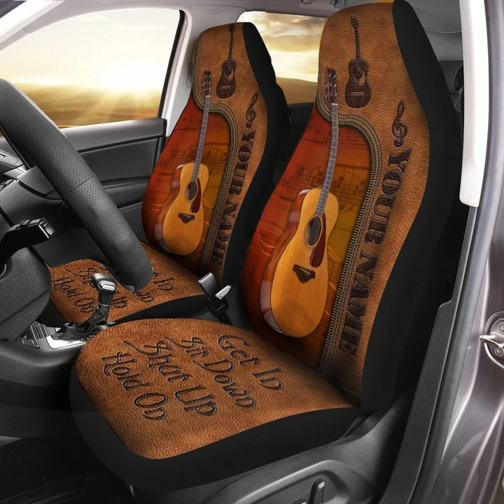 Customized Front Car Seat Cover For Guitar Lover Guitarist Auto Seat Cover