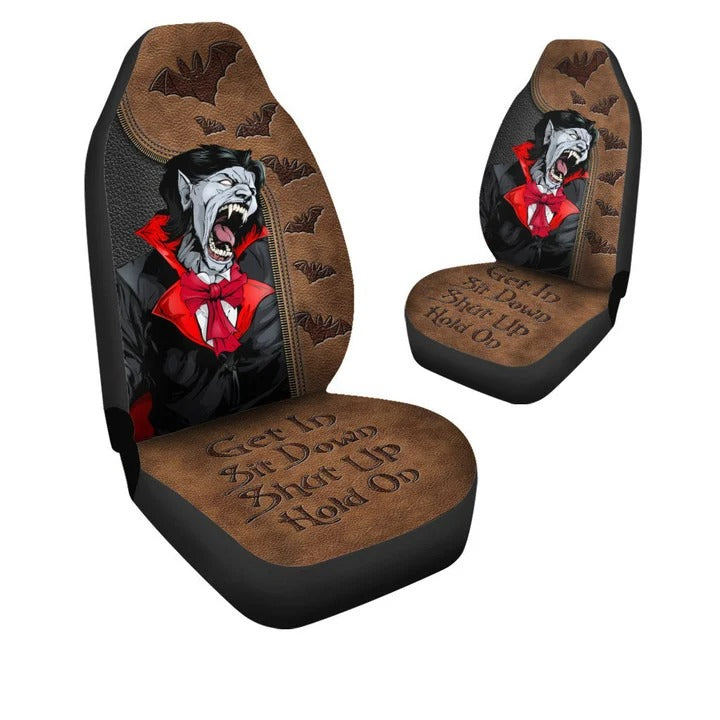 Vampire Hold on Funny Car Seat Covers Universal Fit Set