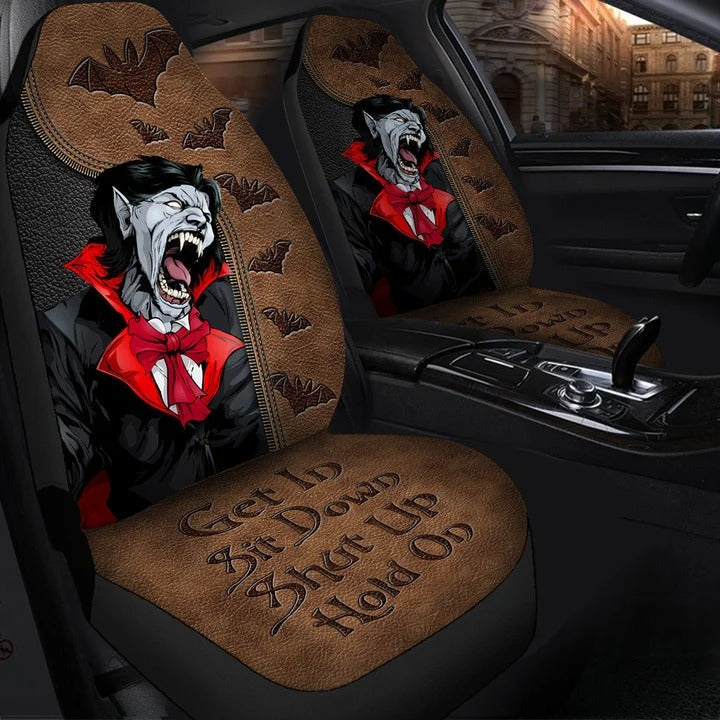 Vampire Hold on Funny Car Seat Covers Universal Fit Set