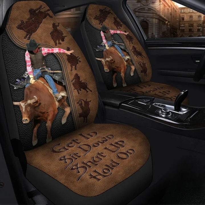 Bull Riding Car Seat Covers Universal Fit
