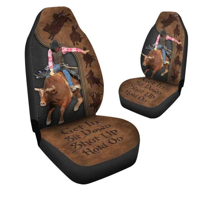 Bull Riding Car Seat Covers Universal Fit