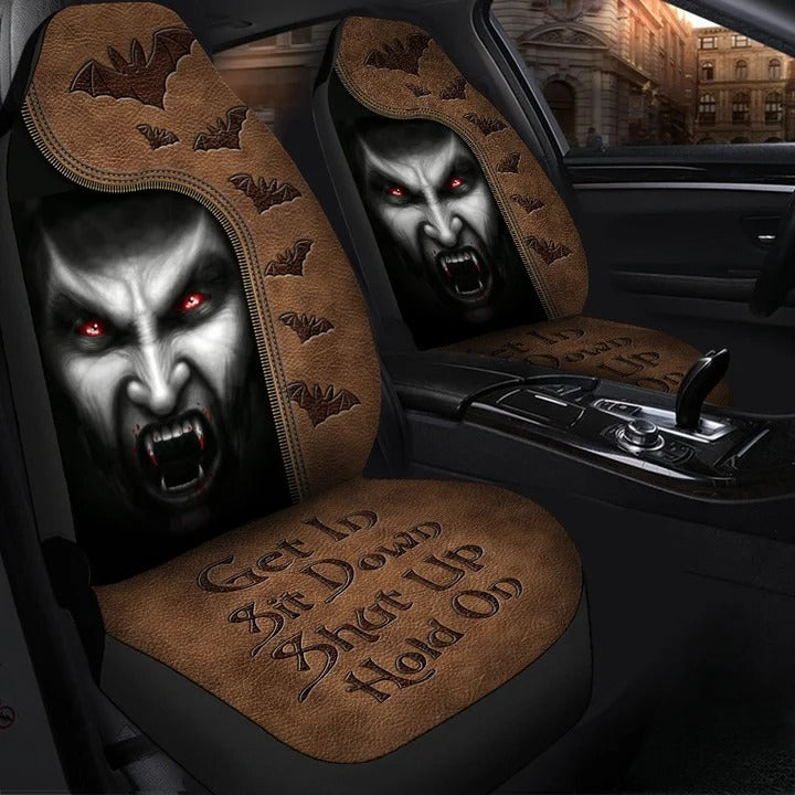 Cool Vampire Hold on Funny Car Seat Covers Universal Fit