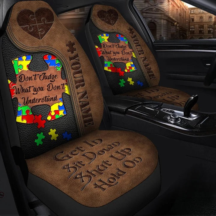 Personalized Autism Car Seat Covers Don''t Judge What You Don''t Understand
