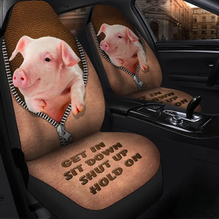 Pig Car Seat Cover Get In Sit Down Hold On