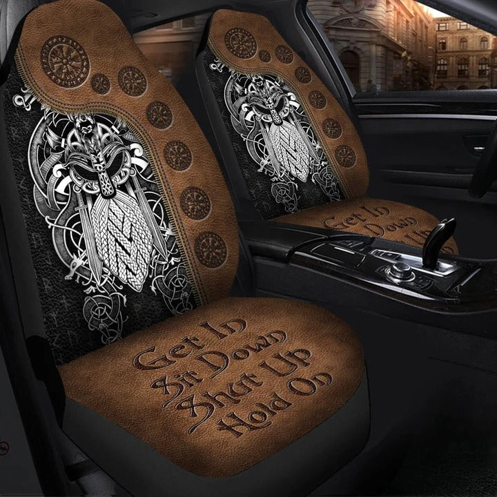 Viking Odin Hold on Car Seat Covers Universal Fit