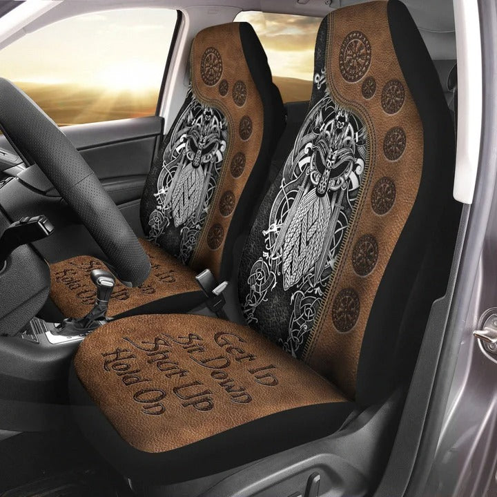 Viking Odin Hold on Car Seat Covers Universal Fit