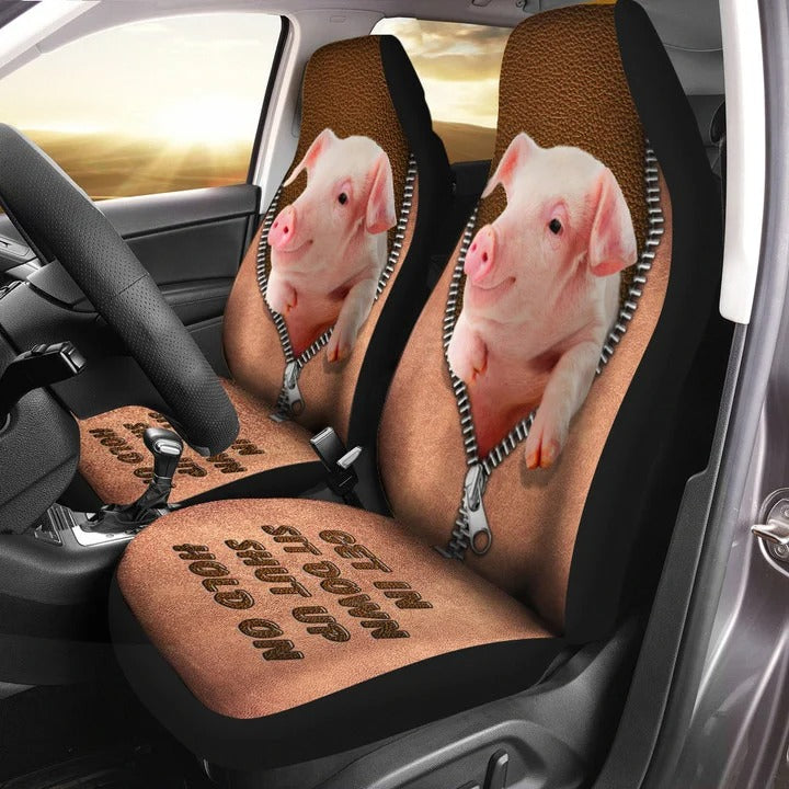 Pig Car Seat Cover Get In Sit Down Hold On