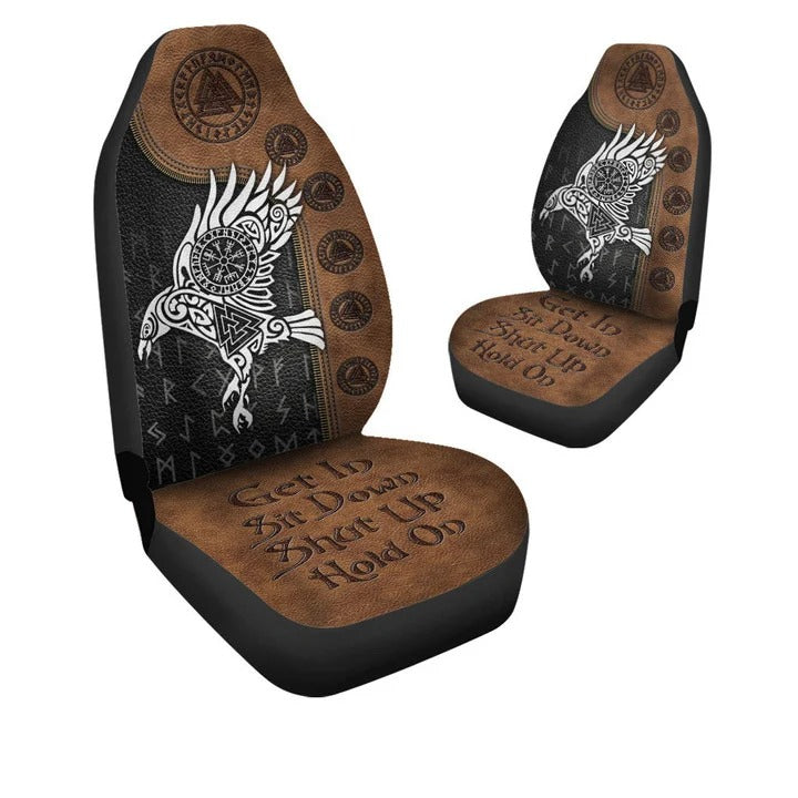 Viking Raven Carseat Cover Viking Full Printed Auto Seat Cover