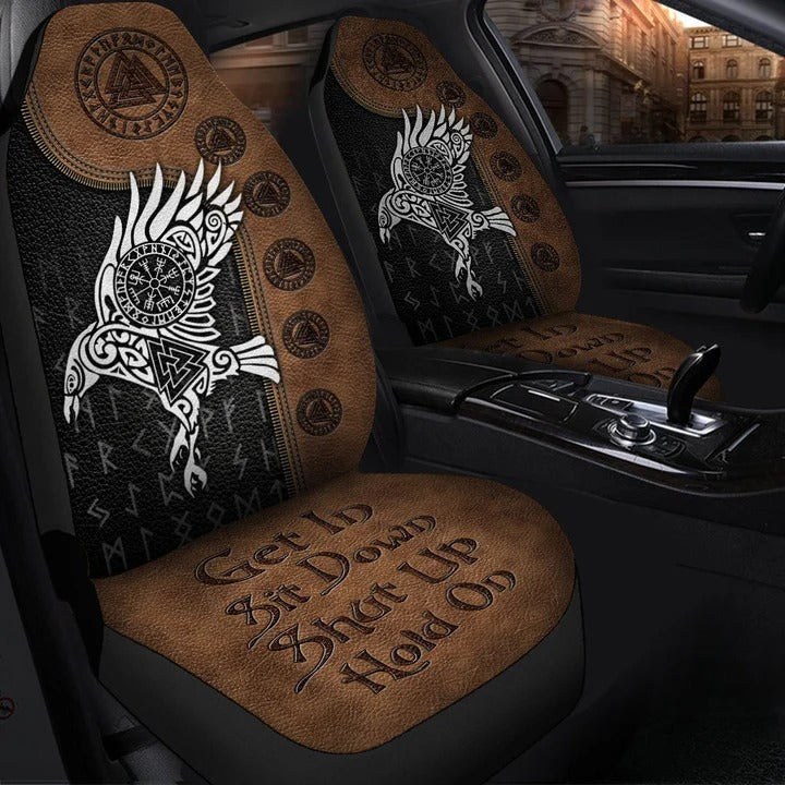 Viking Raven Carseat Cover Viking Full Printed Auto Seat Cover