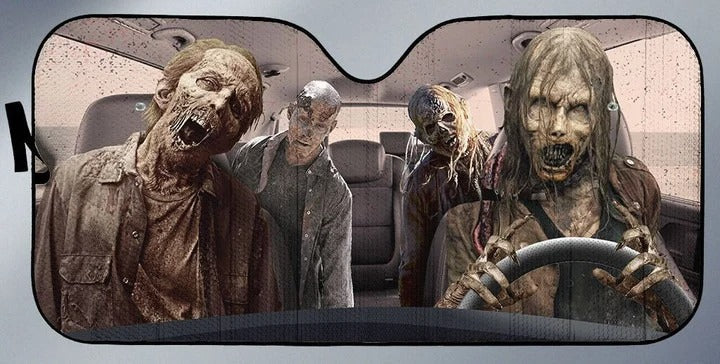 Zombies Funny Auto Car Sunshade