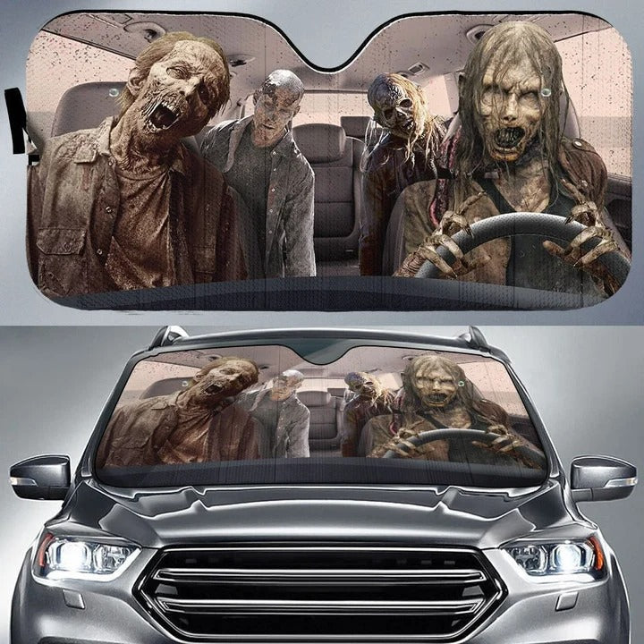 Zombies Funny Auto Car Sunshade