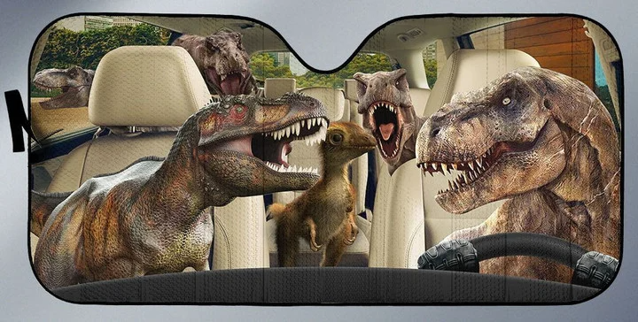 Tyrannosaurus Auto Car Sunshade