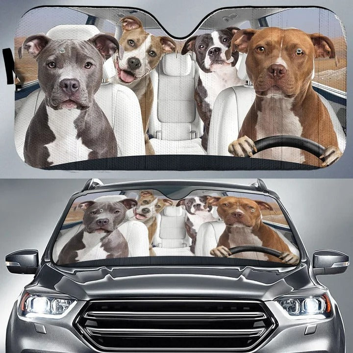Staffordshire Dogs Auto Car Sunshade