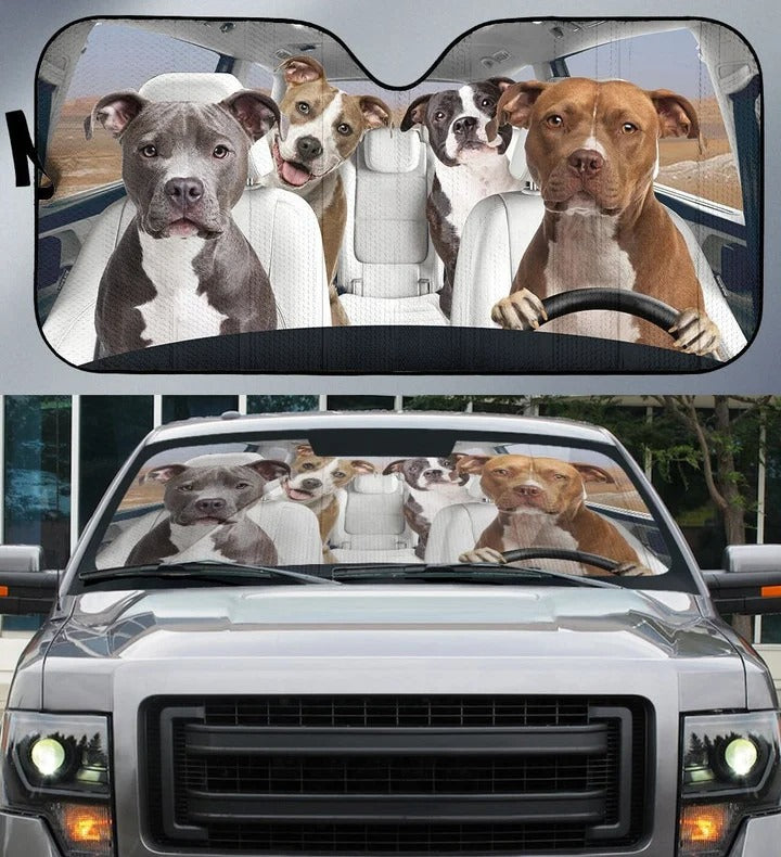 Staffordshire Dogs Auto Car Sunshade