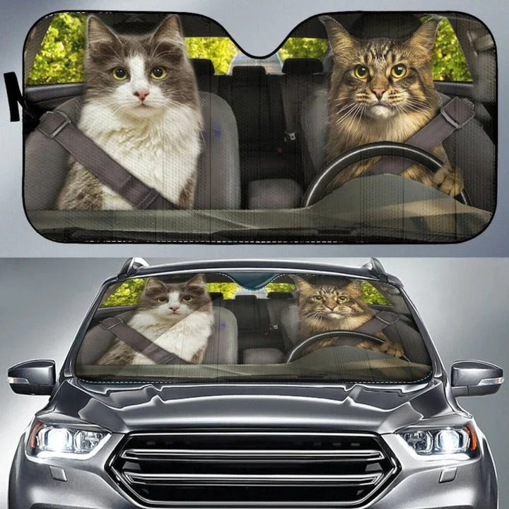 Cats Family Auto Car Sunshade