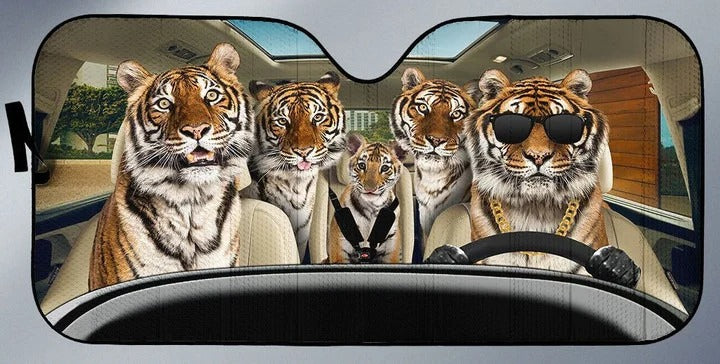 Tiger Family Auto Car Sunshade
