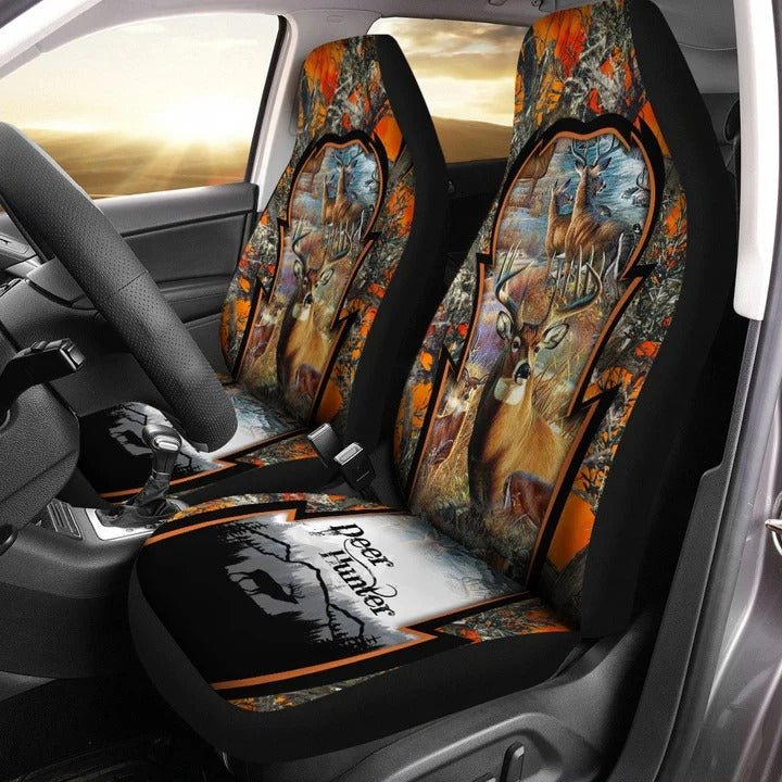 3D Full Printed Deer Hunting Seat Cover For Car/ Deer Hunter Carseat Covers