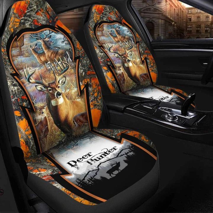 3D Full Printed Deer Hunting Seat Cover For Car/ Deer Hunter Carseat Covers
