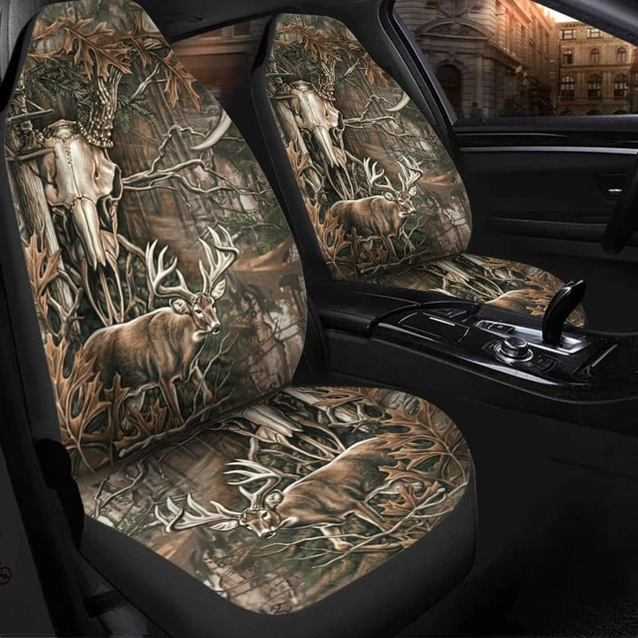 Deer Skull Front Car Seat Cover