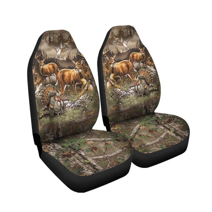 Hunting Lover Front Car Seat Cover/ Car Decor For Hunter/ Hunting Auto Seat Protector